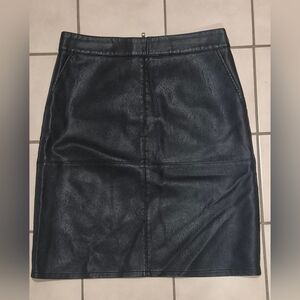 SOYACONCEPT Black Faux Leather Pencil Skirt Size 38 (US 6–8) Back Zip